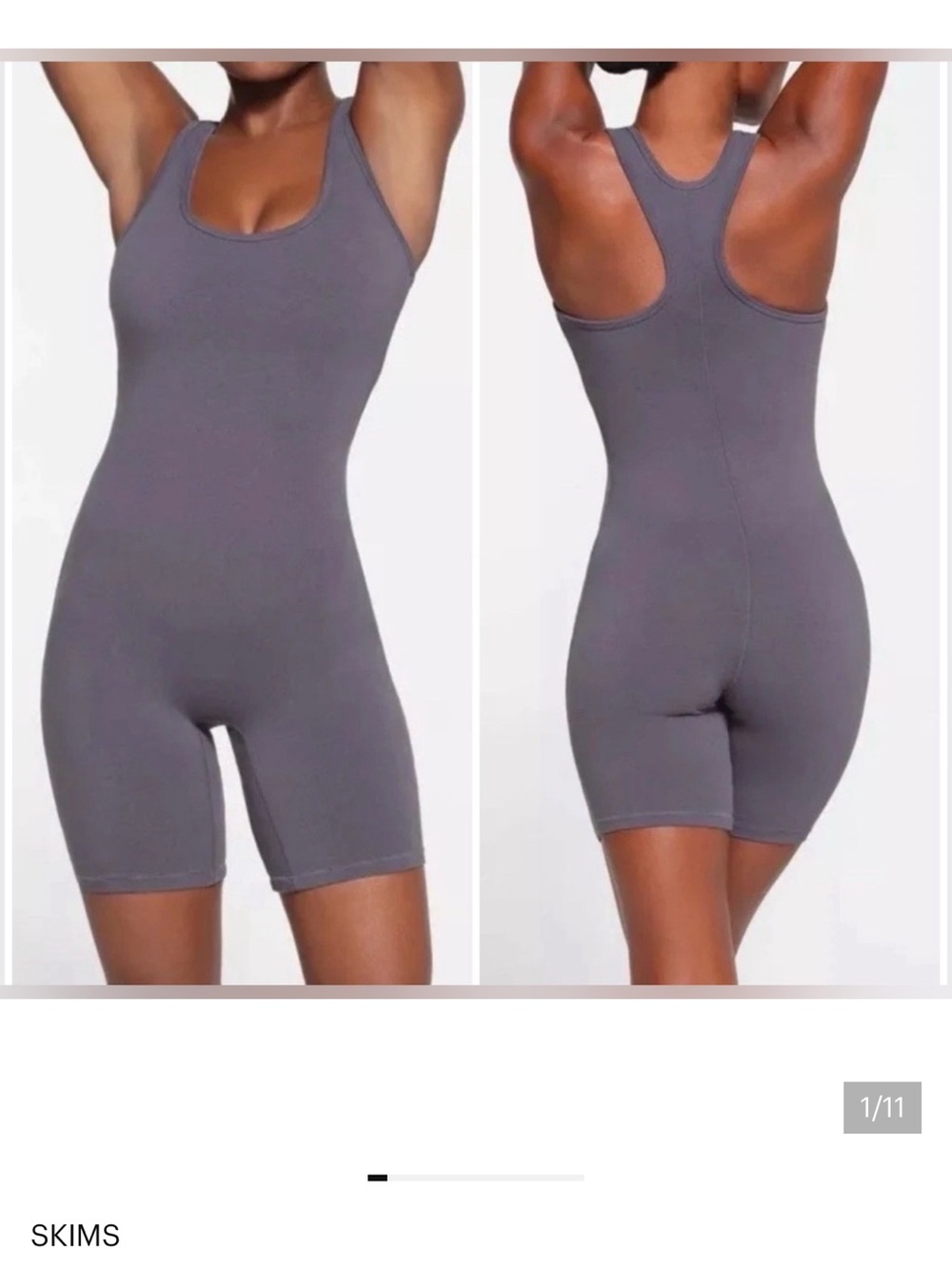 SKIMS Steel Blue Sculpting Sleeveless Romper